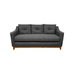 SOFAS HOME - SOFÁ CARRERA CHENILLE GRAFITO 3 CUERPOS