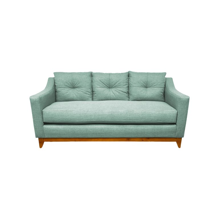 SOFA CARRERA CHENILLE VERDE MENTA 3 CUERPOS