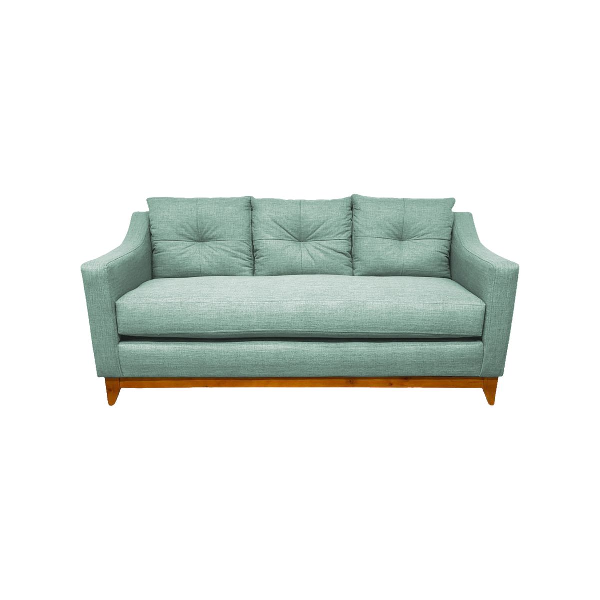 SOFAS HOME - SOFÁ CARRERA CHENILLE VERDE MENTA 3 CUERPOS