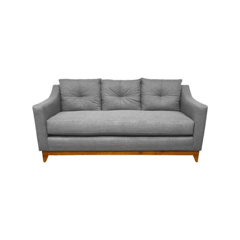 SOFA CARRERA CHENILLE GRIS 3 CUERPOS