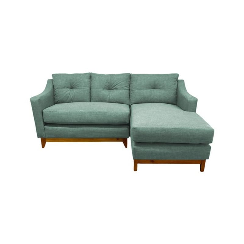 SOFAS HOME - SECCIONAL CARRERA DERECHO CHENILLE VERDE MENTA