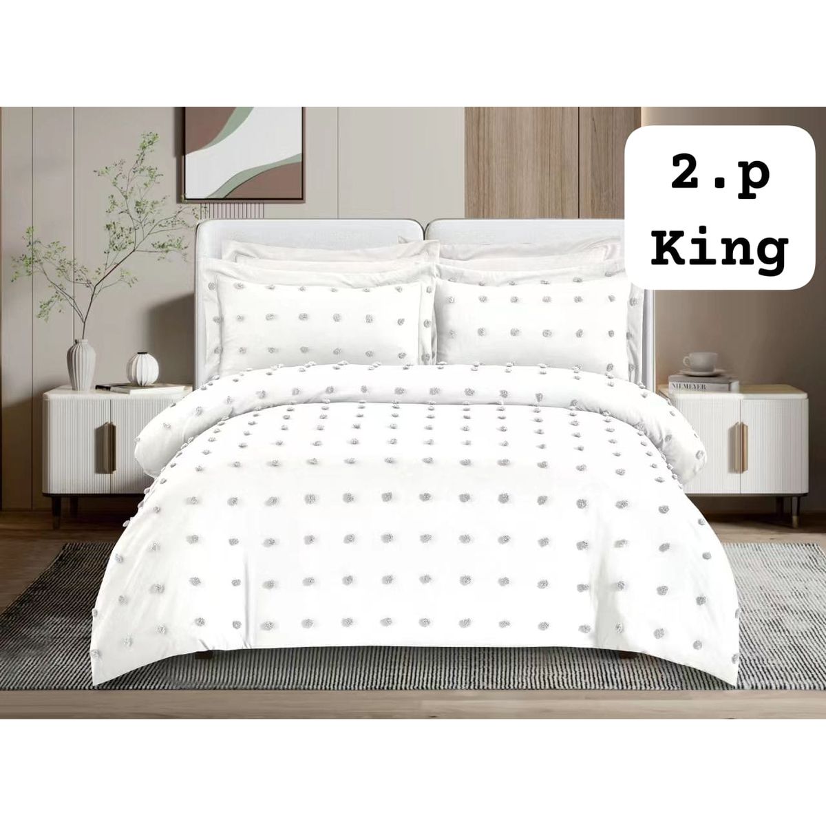 ANGELES DEL HOGAR - Cobertor  Quilt De Verano 2 Plaza Blanco