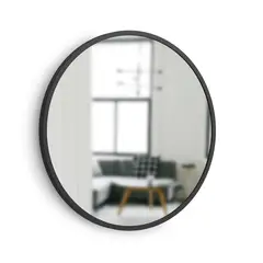 SORENTO - Espejo Redondo Negro 80x80