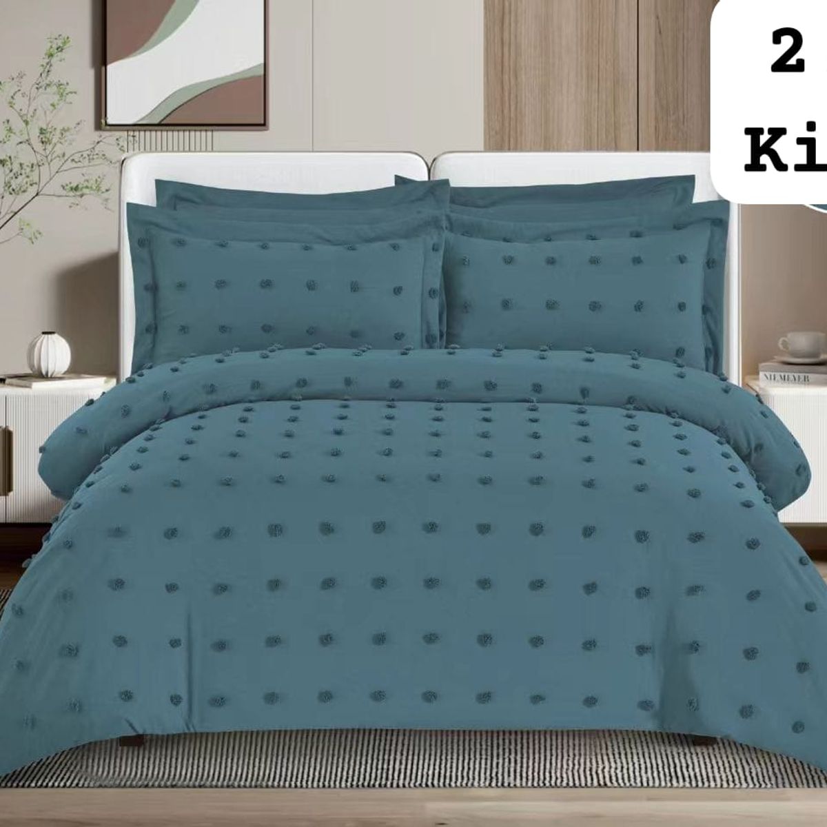 ANGELES DEL HOGAR - Cobertor  Quilt De Verano 2 Plaza Azul