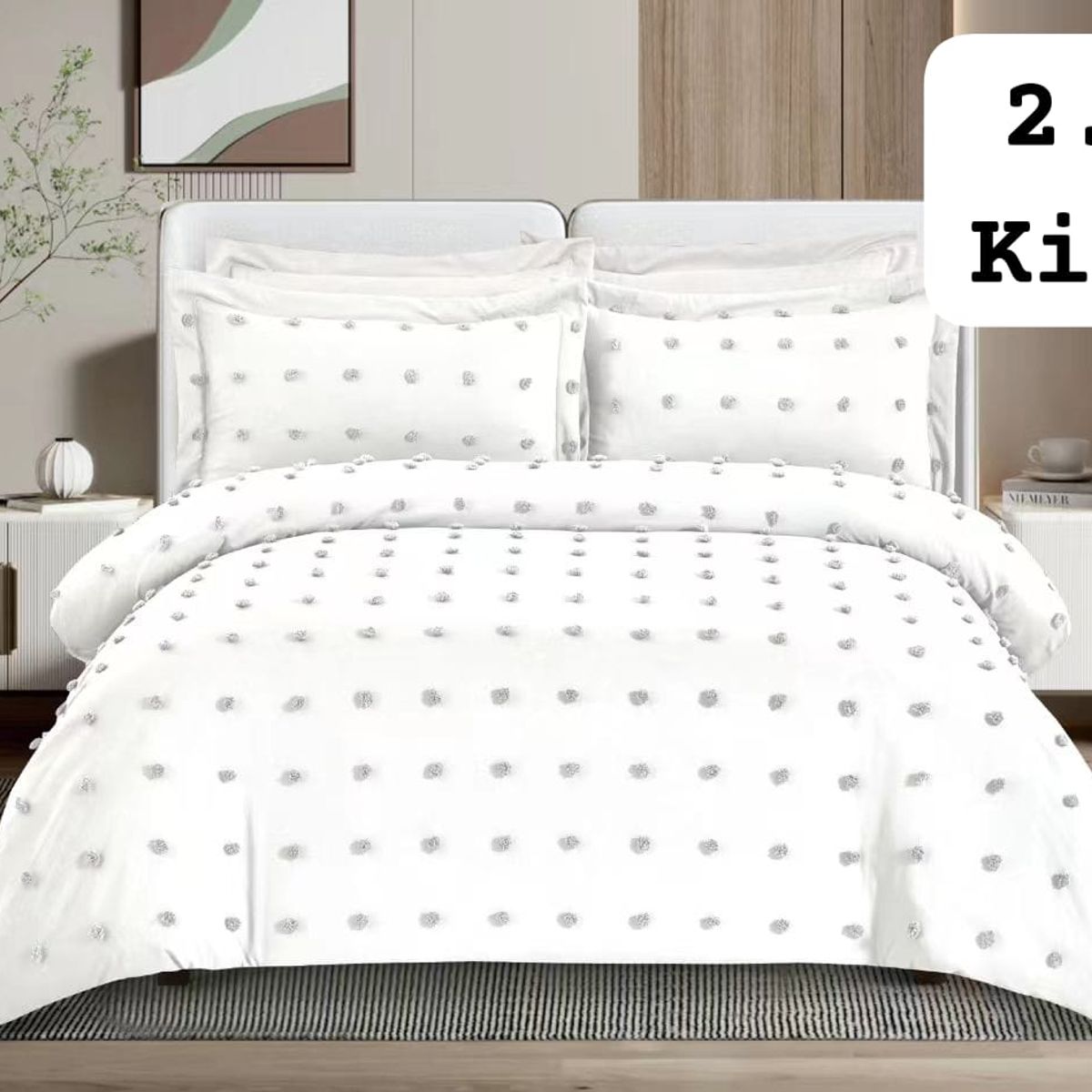 ANGELES DEL HOGAR - Cobertor  Quilt De Verano 2 Plaza Blanco