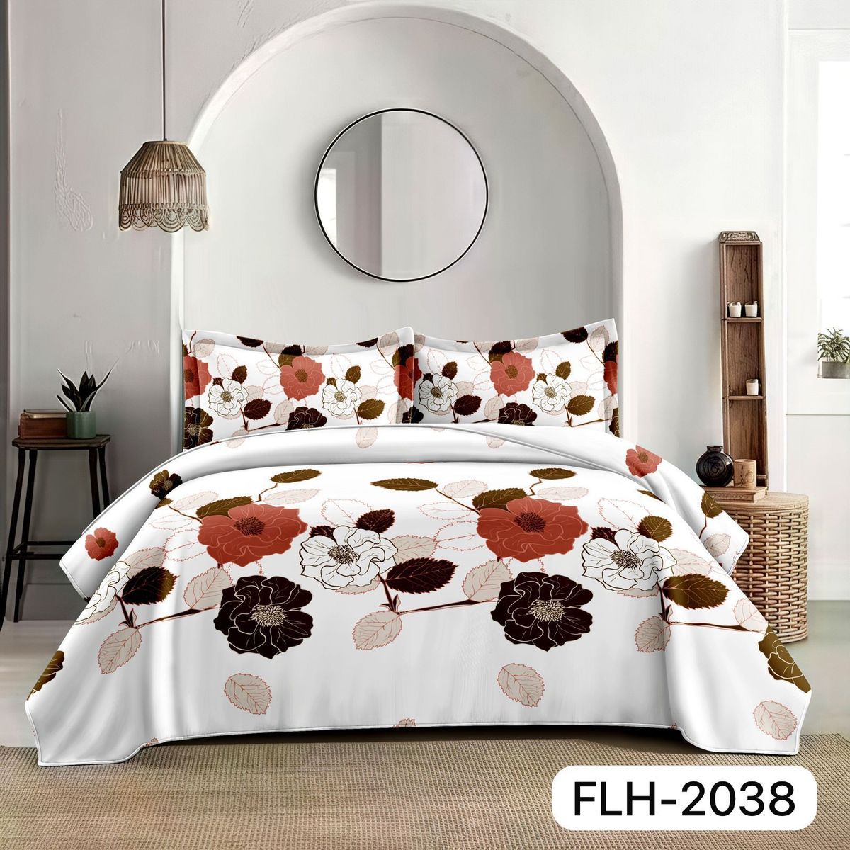 ANGELES DEL HOGAR - Cobertor  De Verano 2 Plaza  Diseño Flores