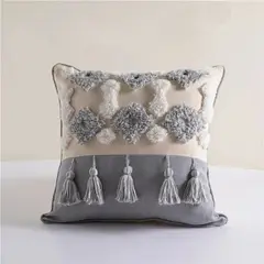 GENERICO - SET 4 FUNDA PARA COJIN MODELO BOHO 45X45 C4