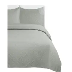 GENERICO - Cubrecama Quilt Unicolor Verano 2 Plazas Ligero E2