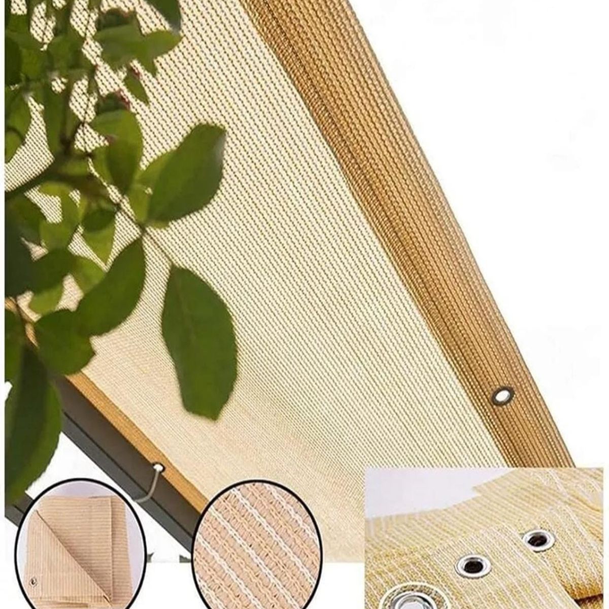 GENERICO - Toldo Vela Sombra 5x5m Protección UV Exterior