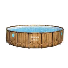 BESTWAY - Piscina Redonda con Ventana Cafe 5.49MX1.22M