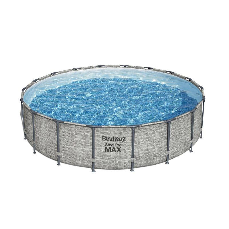 BESTWAY - Piscina Bestway Redonda SteelPro Max Gris Piedra 5.49MX1.22M