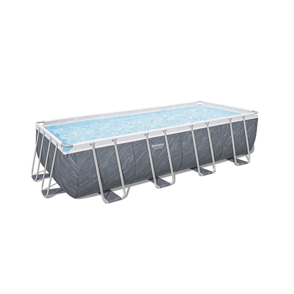 BESTWAY - Piscina Bestway Rectangular C/Filtro Gris 5.49MX2.74MX1.22M.