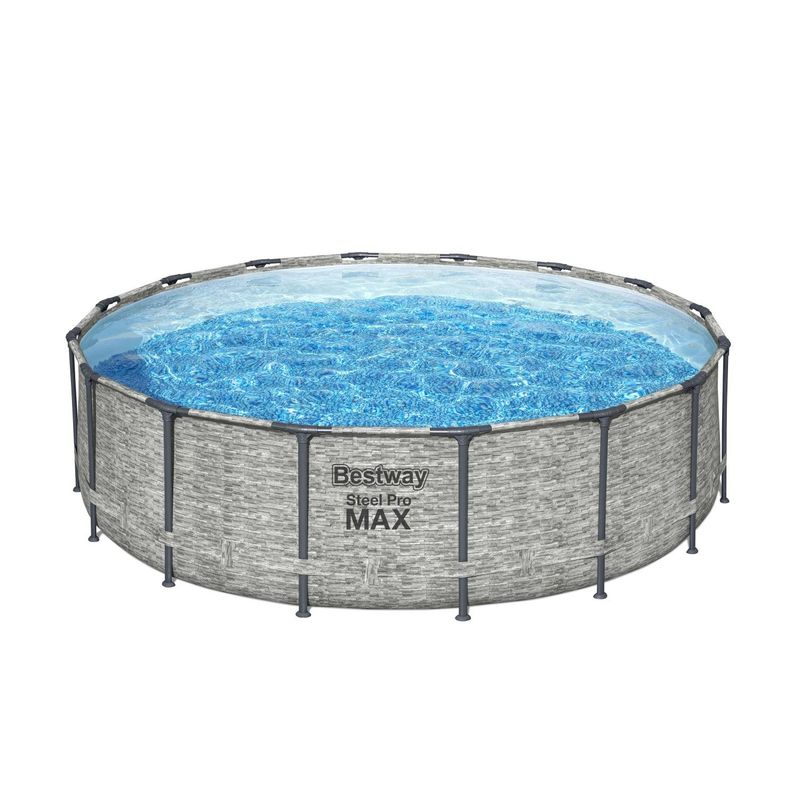 BESTWAY - Piscina Bestway Redonda SteelPro Max Gris Piedra 4.88MX1.22M