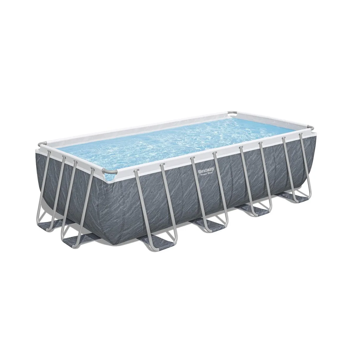 BESTWAY - Piscina Bestway Rectangular C/Filtro Gris 4.88MX2.44MX1.22M