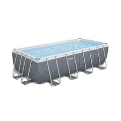 BESTWAY - Piscina Rectangular C/Filtro Gris 4.88MX2.44MX1.22M