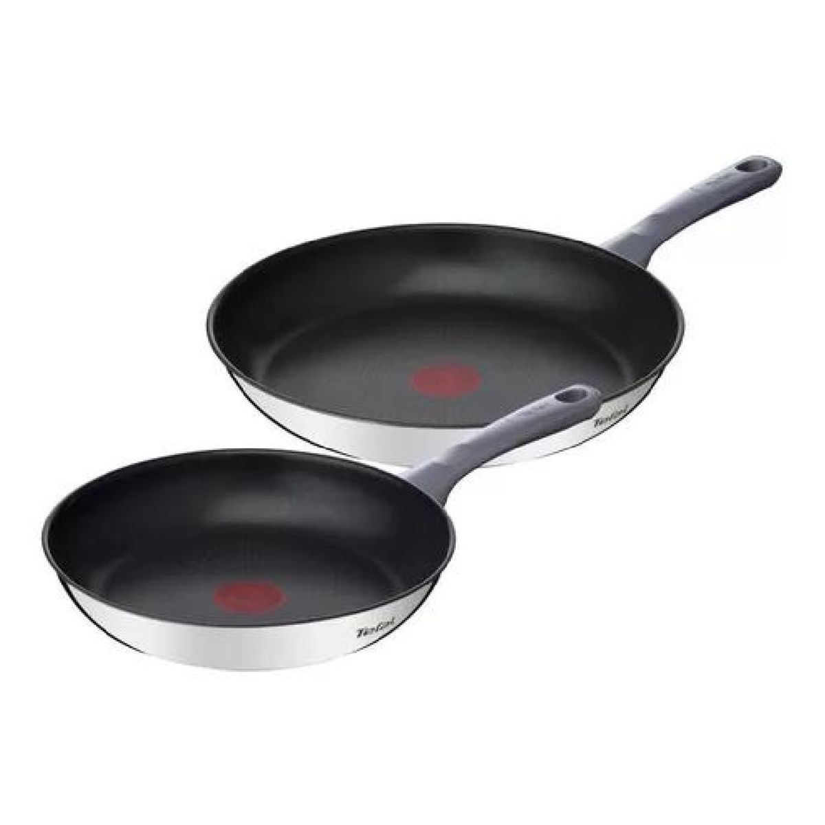 TEFAL - Set Sartenes 2428cm Daily Cook Color Plateado