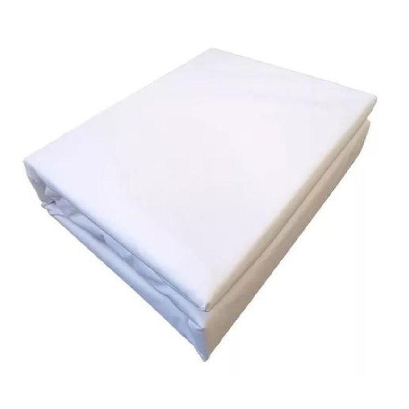 GENERICO - Funda cubre colchón impermeable 1 plaza, 190x90+30 cm, color blanco