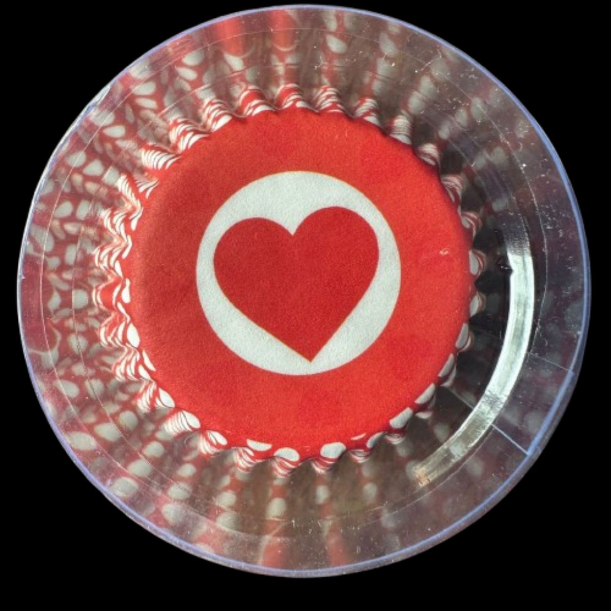GENERICO - Capsulas Mini Cupcake Diseño K Corazon Rojo 100 un