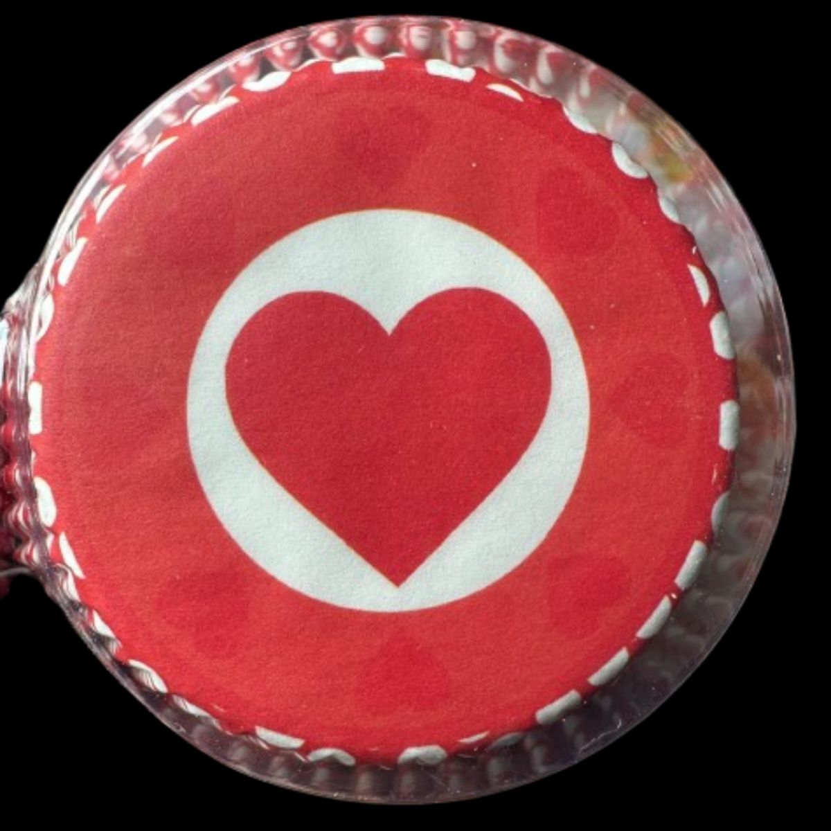GENERICO - Capsulas Cupcake Diseño J Corazon Rojo 100 un