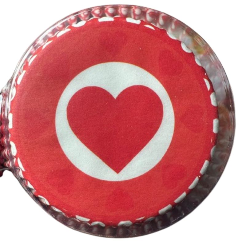 GENERICO - Capsulas Cupcake Diseño J Corazon Rojo 100 un