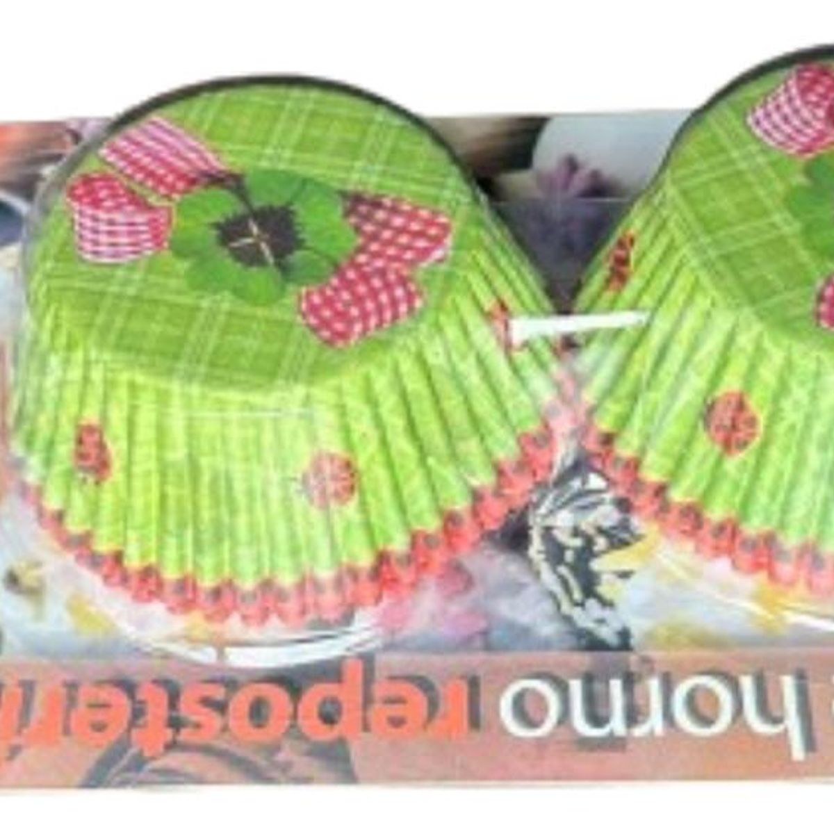 GENERICO - Capsulas Cupcake Diseño I Flor Verde 100 Un