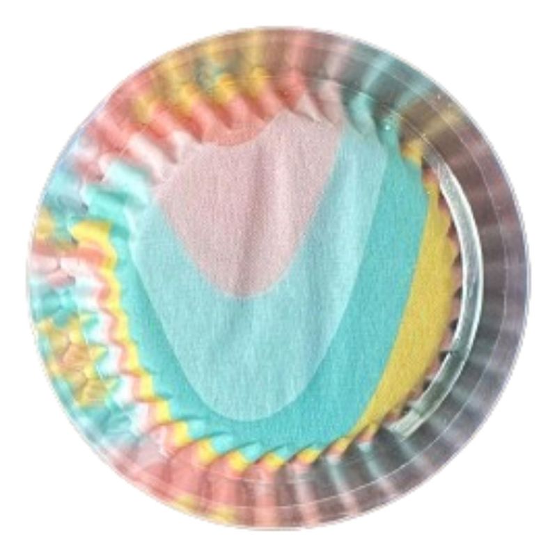 GENERICO - Capsulas Mini Cupcake Diseño E Ondas Color 100un