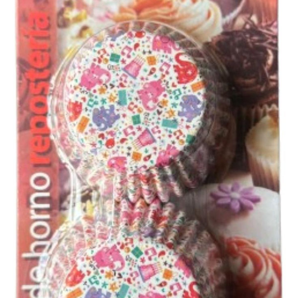 GENERICO - Capsulas Cupcake Diseño B Elefantes 100 Un