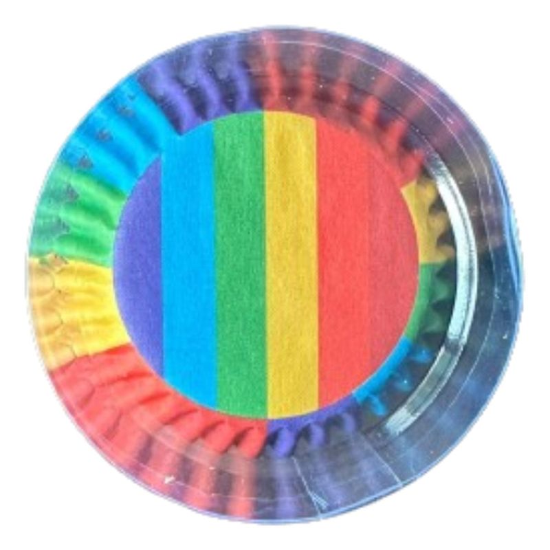 GENERICO - Capsulas Mini Cupcake Diseño B Arcoiris 100 Un