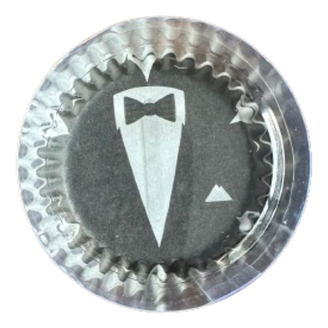 GENERICO - Capsulas Mini Cupcake Diseño F Gentlemen 100 Un