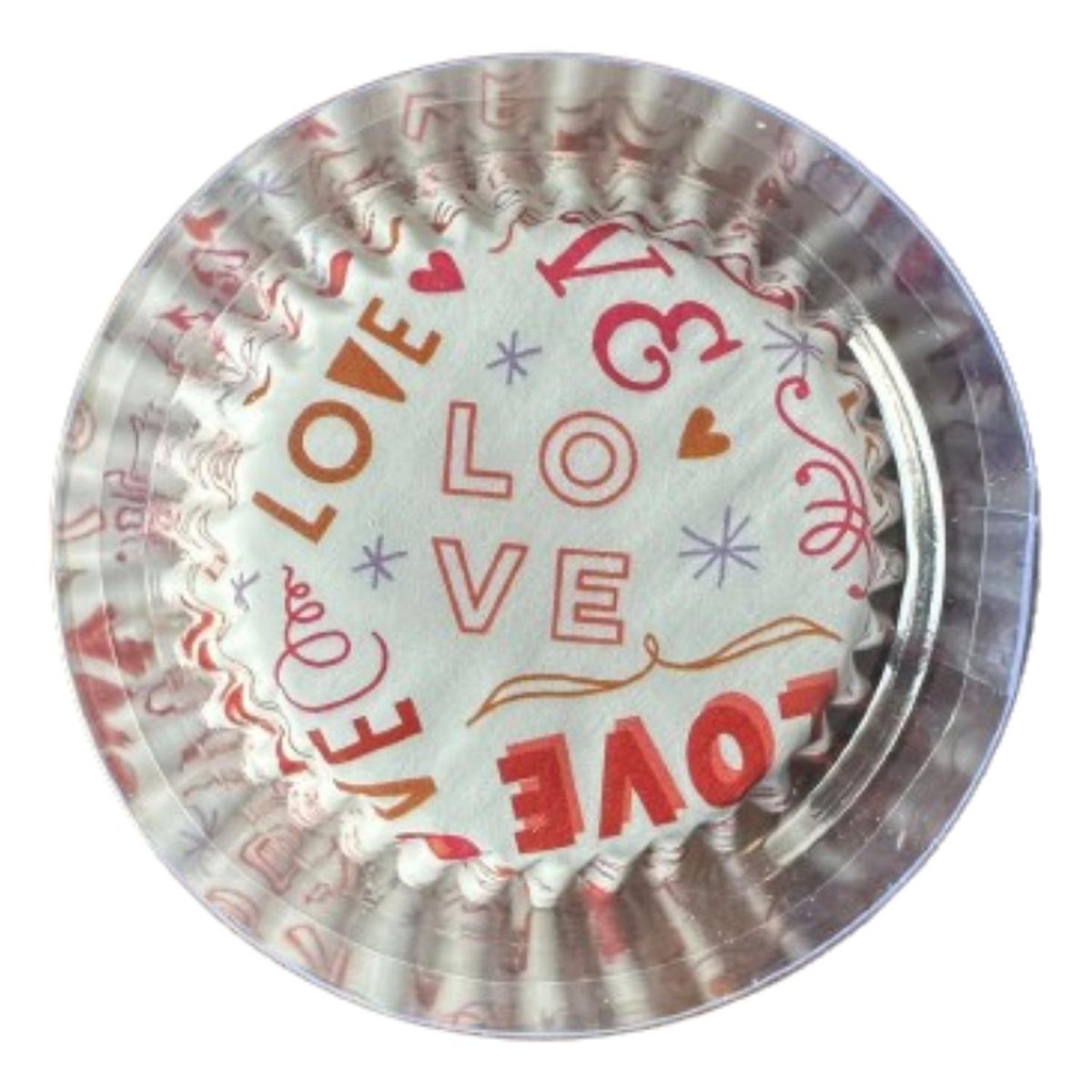 GENERICO - Capsulas Mini Cupcake Diseño C Love 100 Un