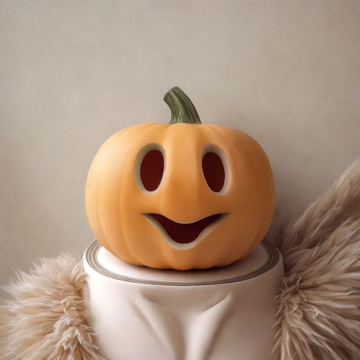 FRANK & MORTIS - Calabaza Con Luz Led 23x22cm Decoración Halloween