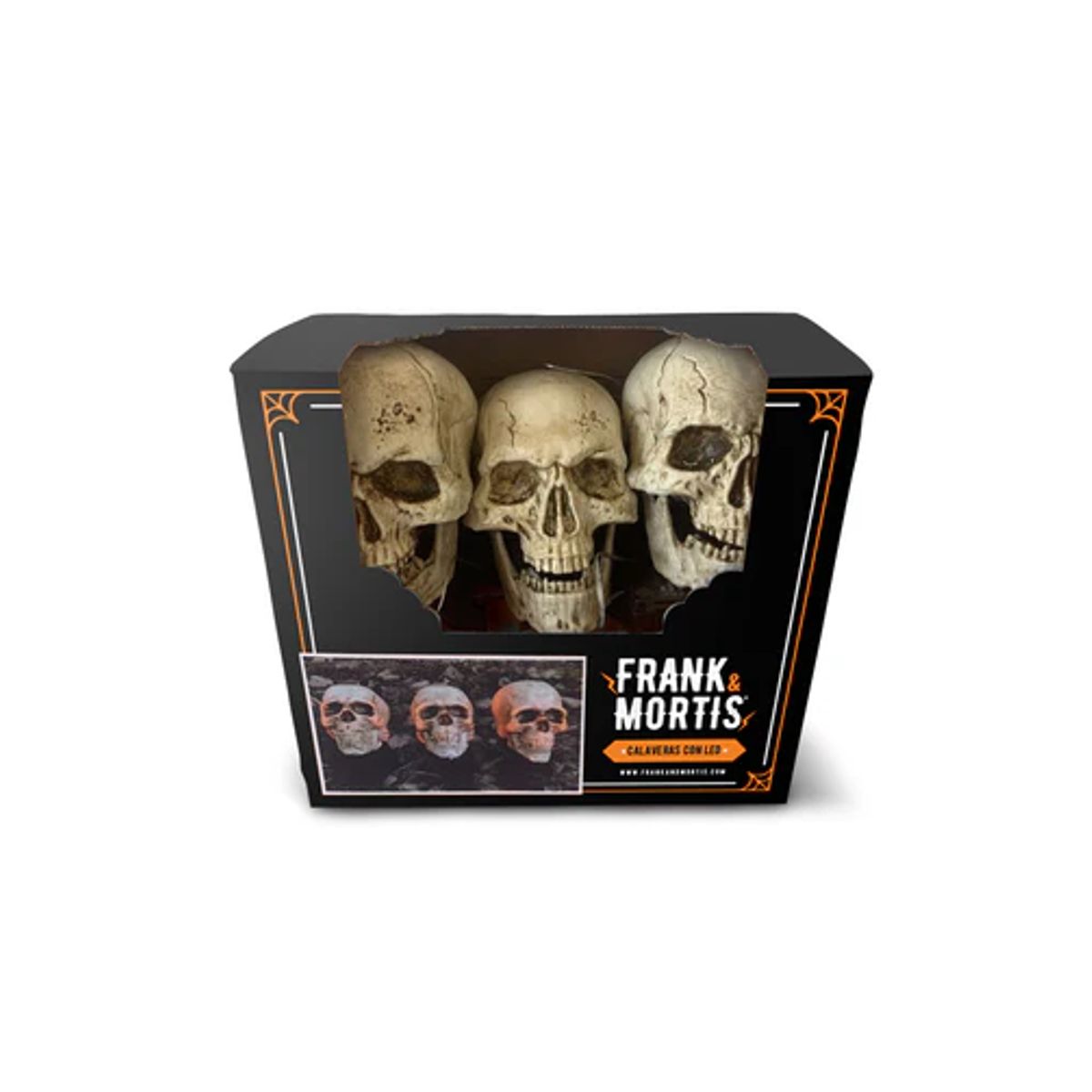 FRANK & MORTIS - Estacas Calaveras Luz Led 29cm Deco Halloween Frank&mortis