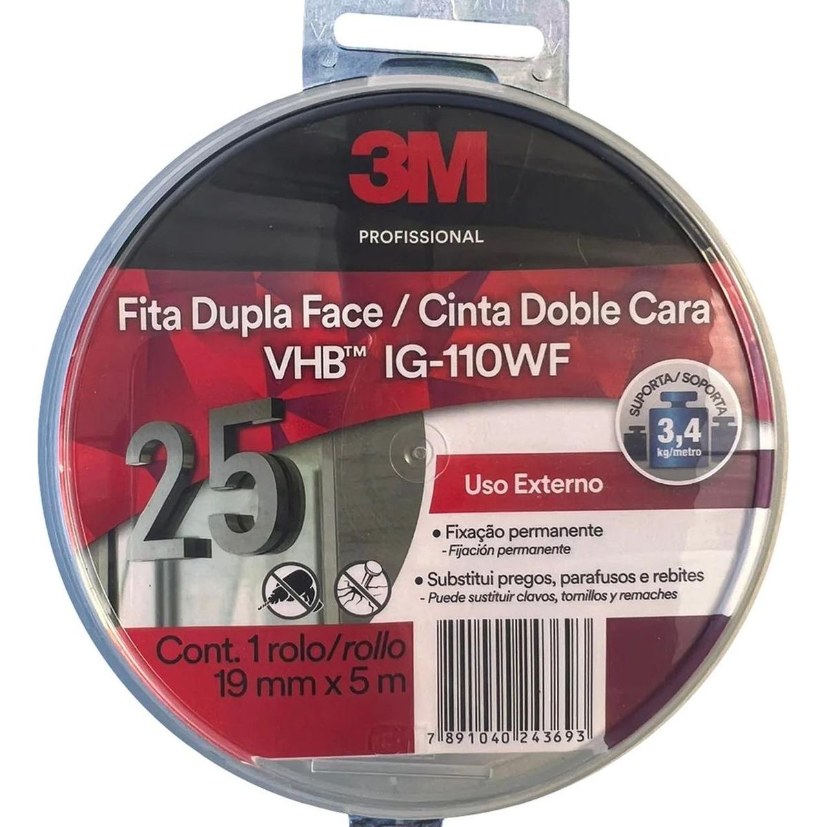 3M - Cinta Doble Contacto Vhb Ig-110wf 19mmx5m Exterior/interior