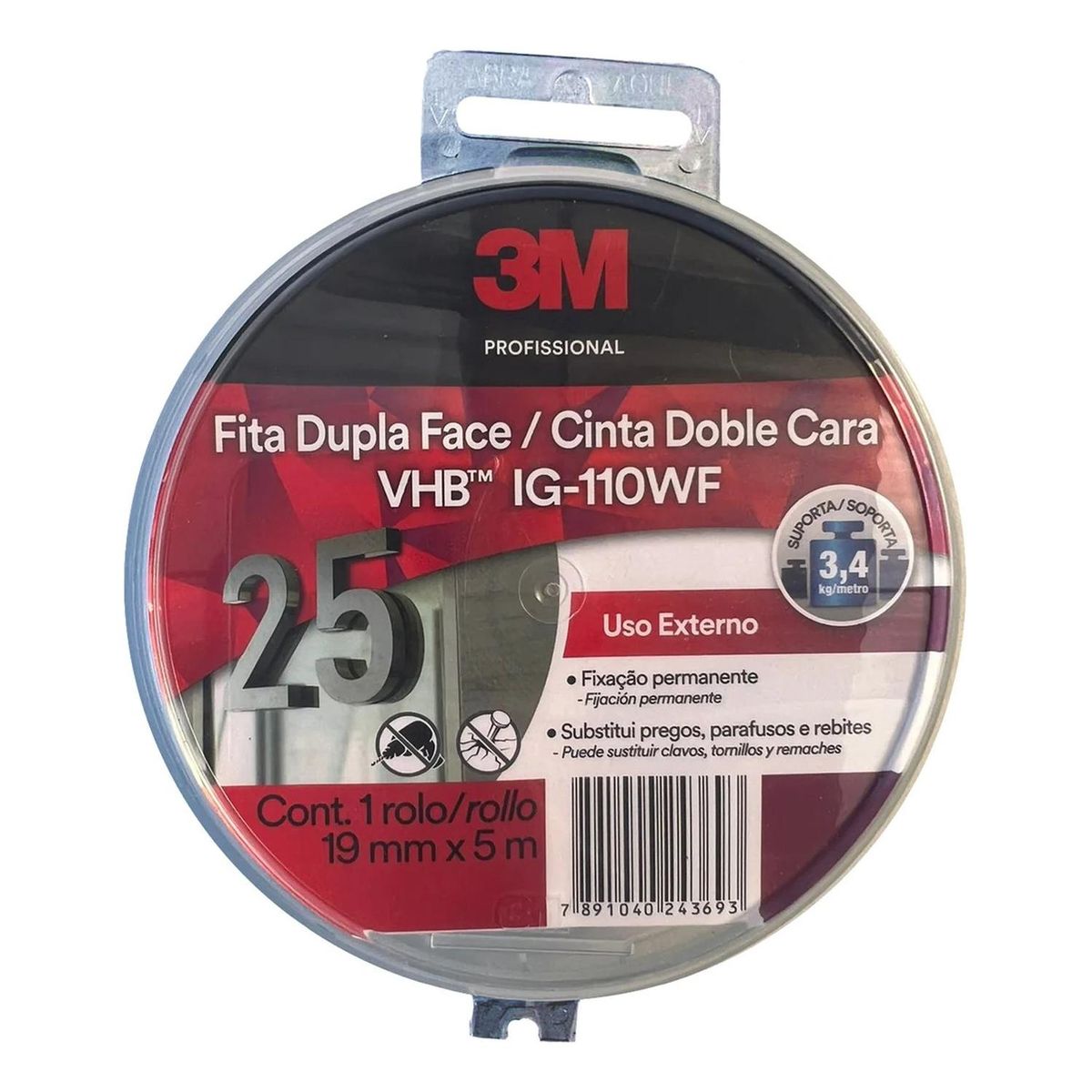 3M - Cinta Doble Contacto Vhb Ig-110wf 19mmx5m Exterior/interior