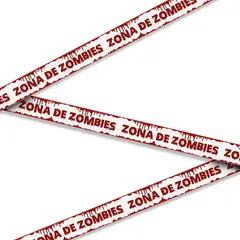 FRANK & MORTIS - Cinta De Advertencia 6mts Zona De Zombies Deco Halloween F&m