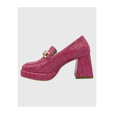 Imagen 2 del producto Zapato para mujer con taco y cadena Rosado