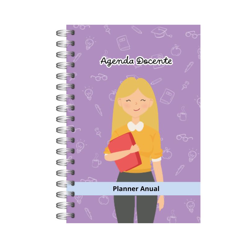 GENERICO - Agenda Docente Profesora Personalizada A5 200 Pág Educadora