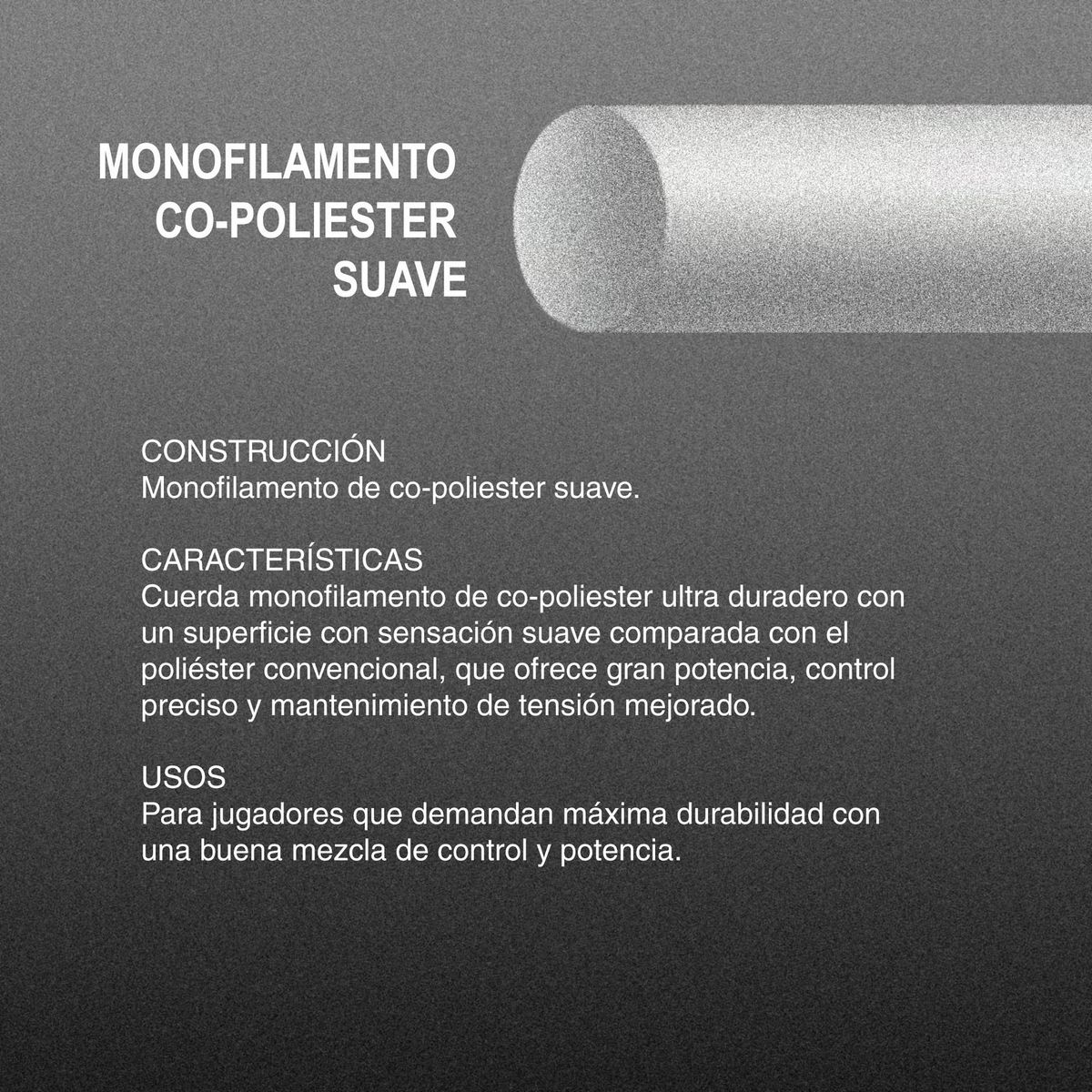 ZONS - Rollo Cuerda Tenis Zons Polymo Tour 1.23 / 17 Plata