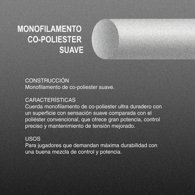 Imagen 2 del producto Rollo Cuerda Tenis Polymo Tour 1.28 / 16L Negro