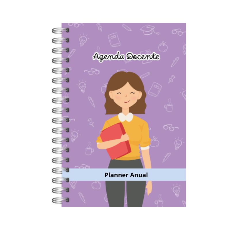 GENERICO - Agenda Docente Profesora Personalizada A5 200 Pág Educadora