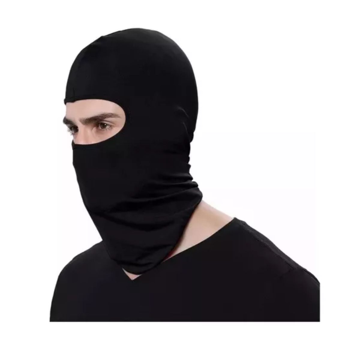 GENERICO - Balaclava O Pasamontañas Ekolmac Lycra Negro Secado Rápido
