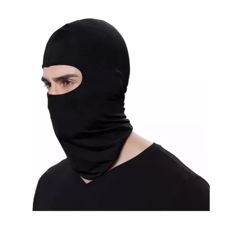 GENERICO - Balaclava O Pasamontañas Ekolmac Lycra Negro Secado Rápido