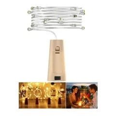 GENERICO - X4 Luces Corcho Hada Alambre Led Boda Deco Decoraciones