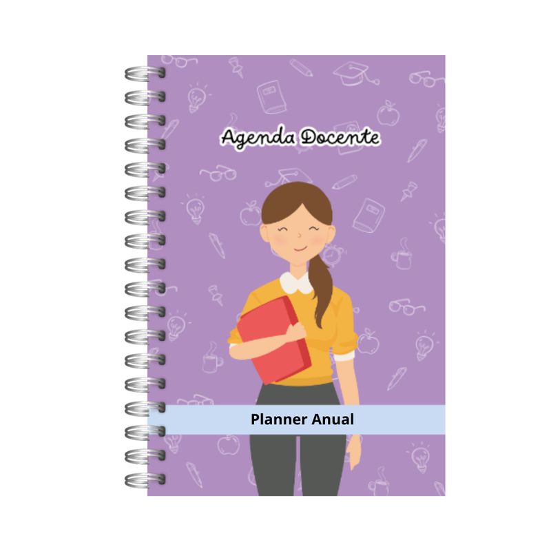 GENERICO - Agenda Docente Profesora Personalizada A5 200 Pág Educadora