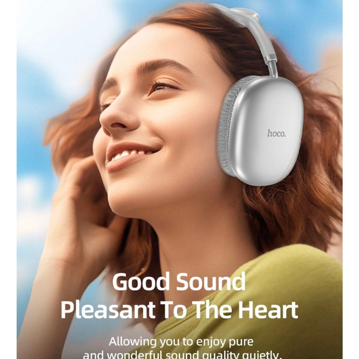 HOCO - Audifonos Bluetooth Plata Over Ear Hoco W35 Air 45 Horas