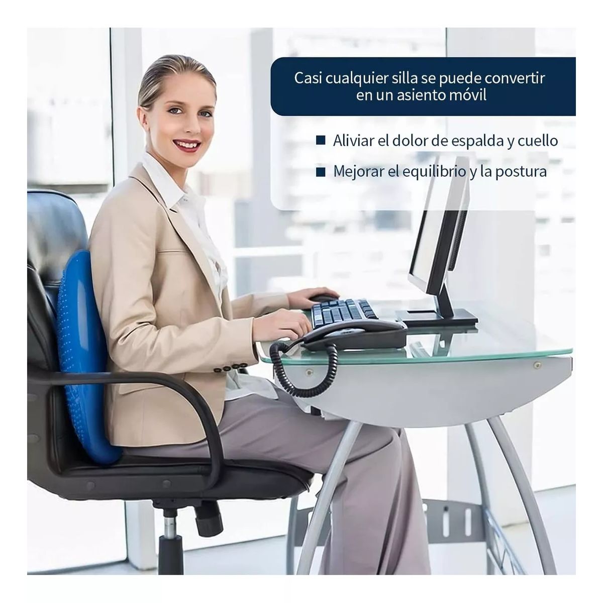 ATURE - Cojin Disco Propiocepcion Yoga Equilibrio Autismo + Inflador