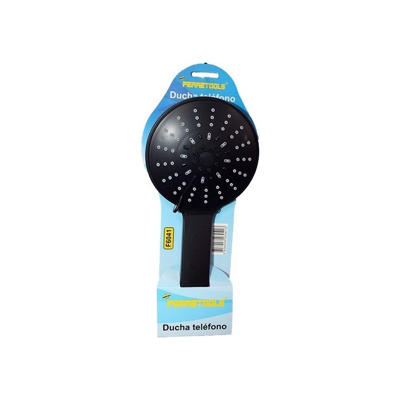 GENERICO - Ducha Telefono Grande Fija Negra Con Filtro