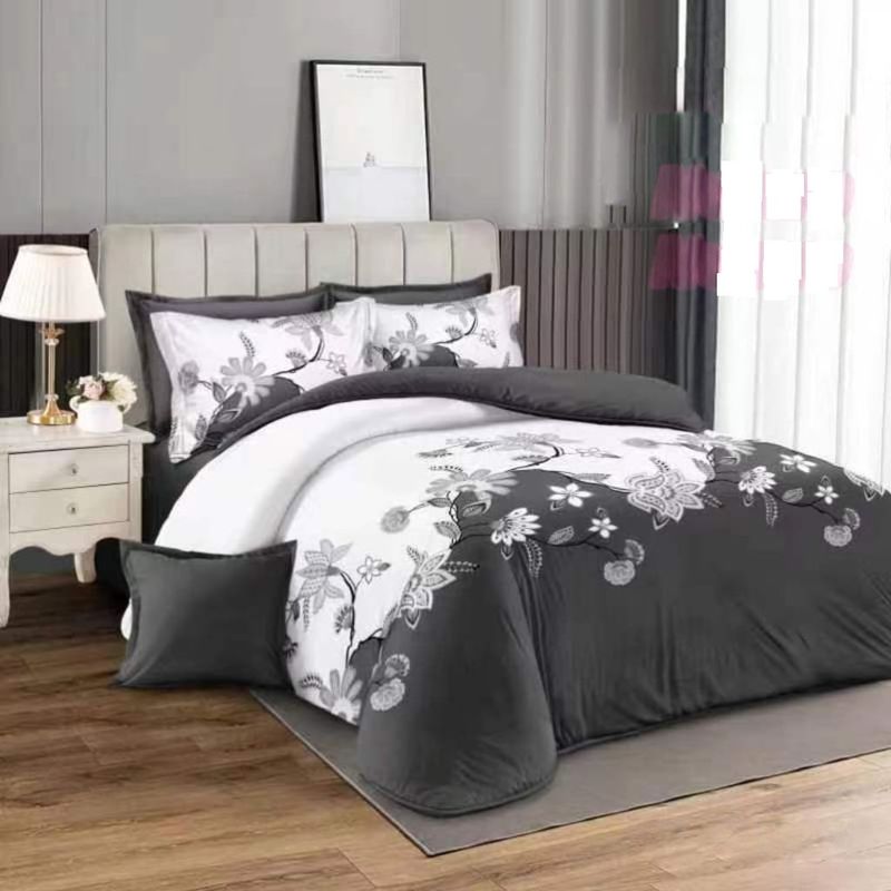 GENERICO - CUBRECAMA QUILT DE VERANO KING CON DISEÑO DUOCOLOR GRIS TF