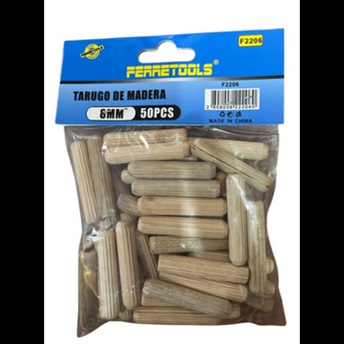 GENERICO - Tarugo de Madera 6 mm Bolsa 50 und