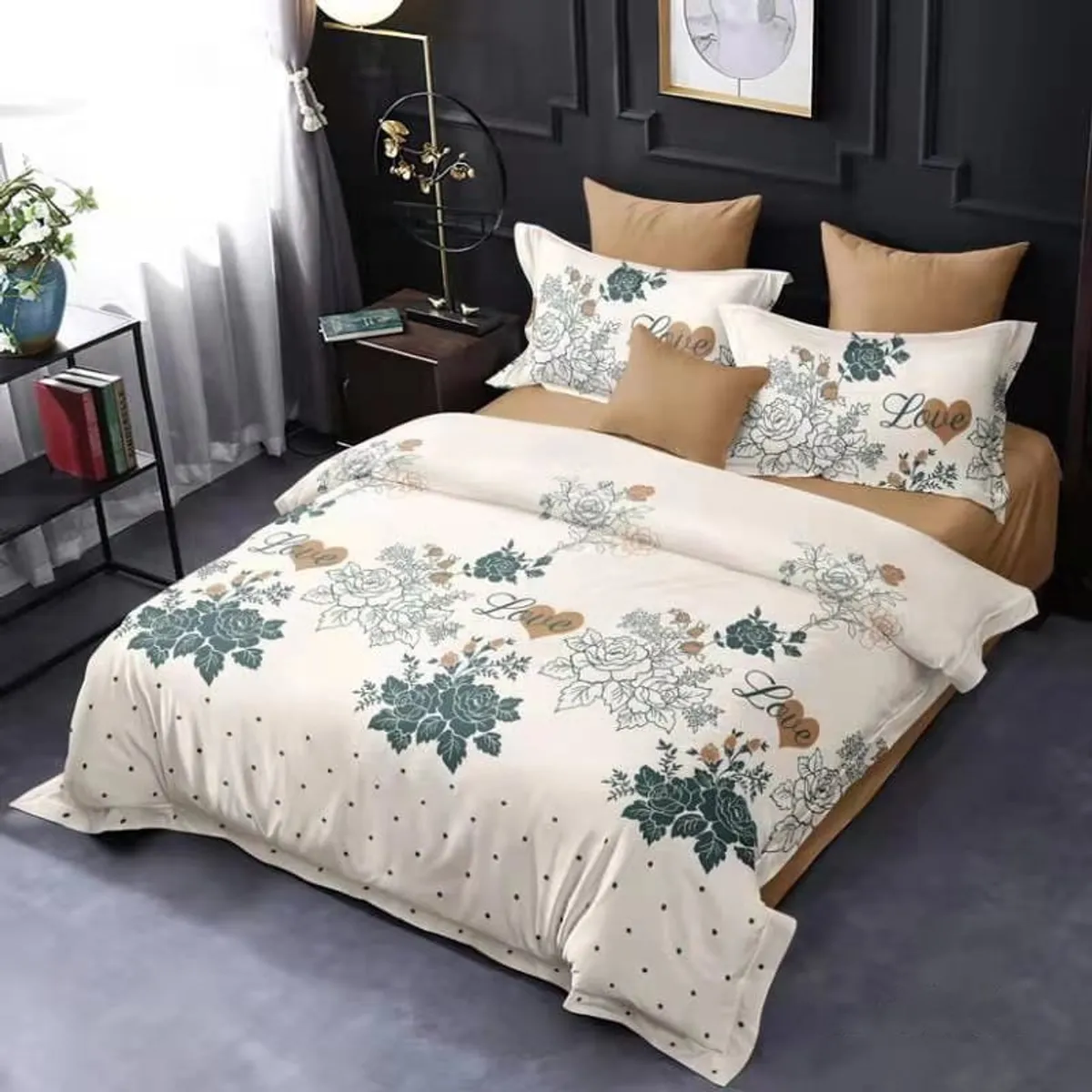 GENERICO - CUBRECAMA QUILT DE VERANO KING CON DISEÑO BLANCO ROSAS TF